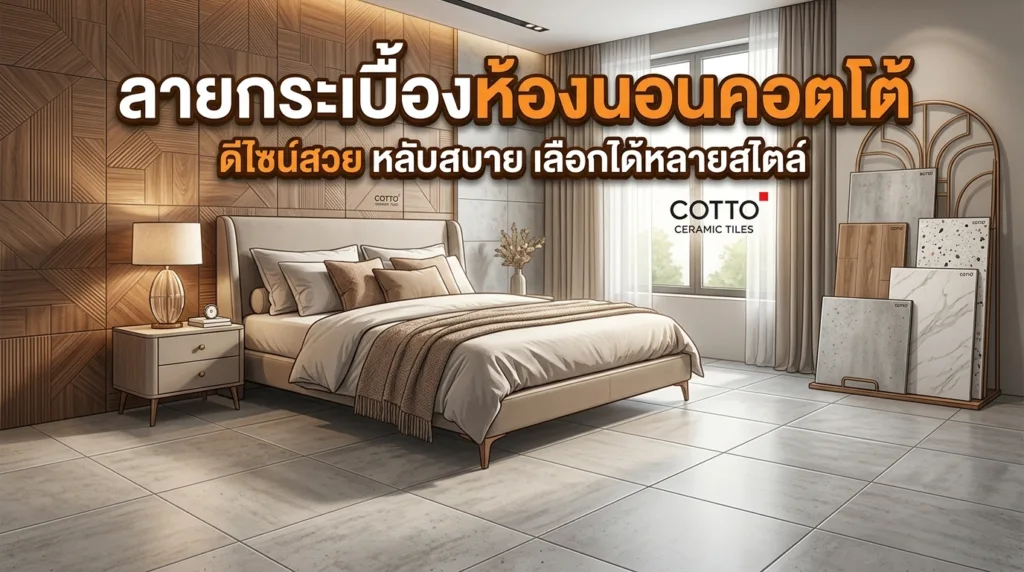 ลายกระเบื้องห้องนอนคอตโต้